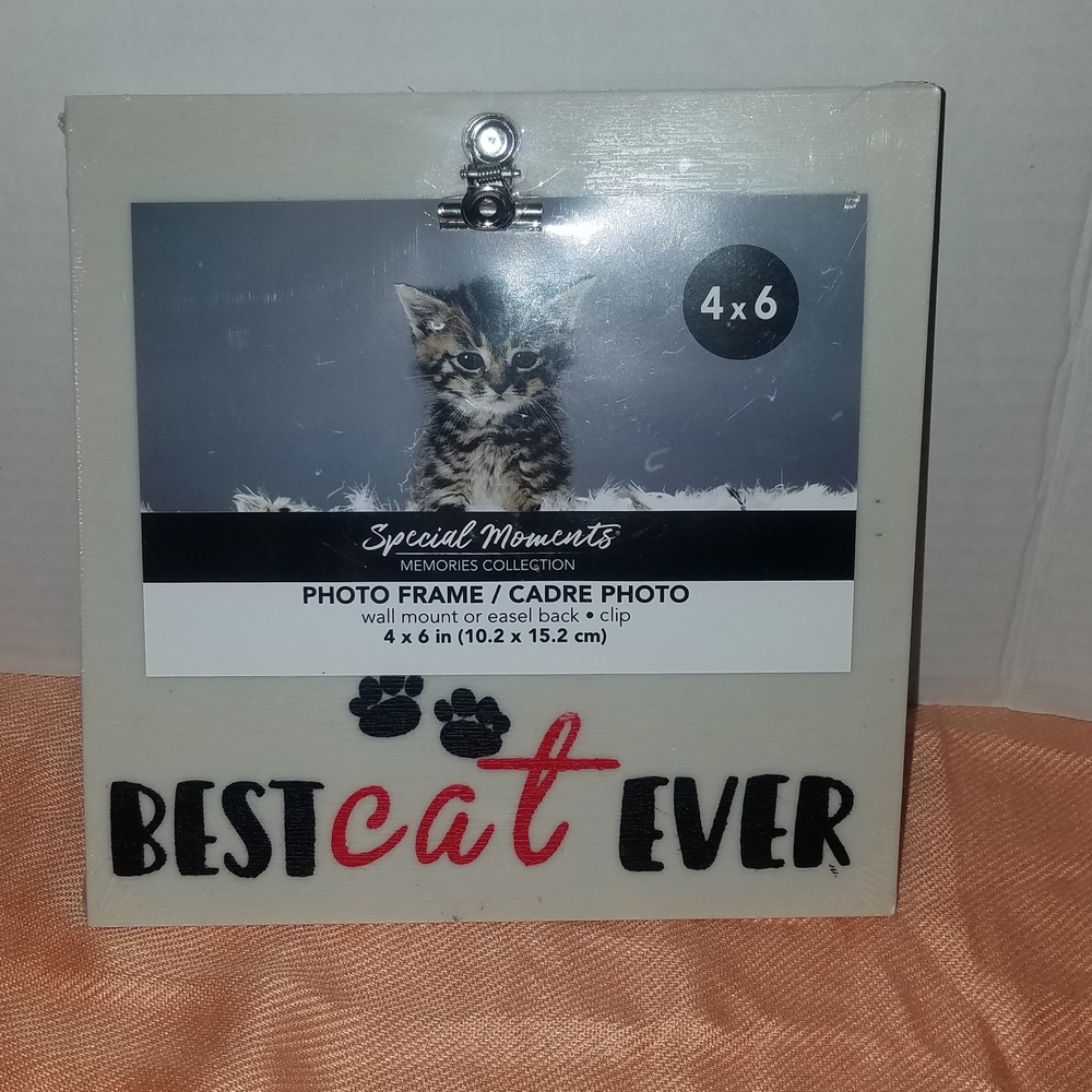 Special Moments Cat Photo Frame - Black, Red, White
